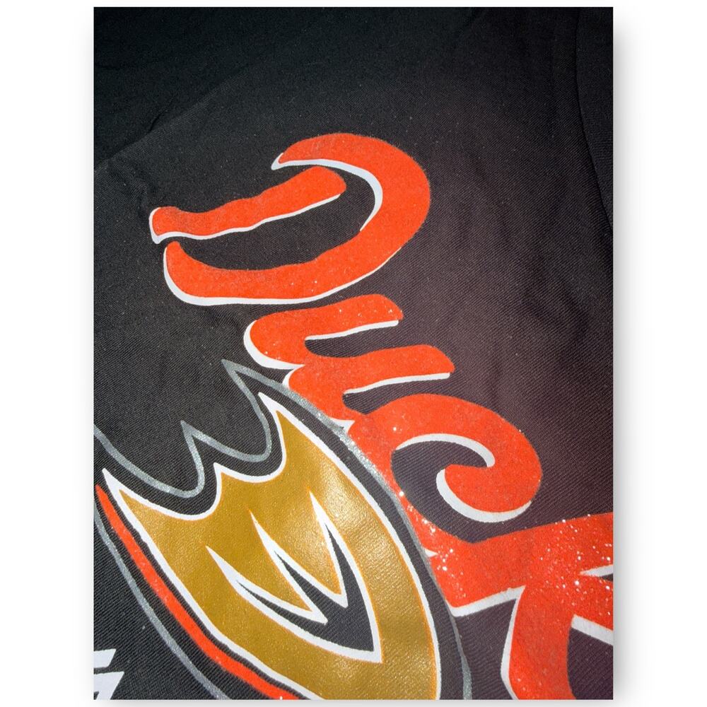 NWT NHL Anaheim Ducks Glitter Logo Tee – Women’s 2X - Picture 5 of 7